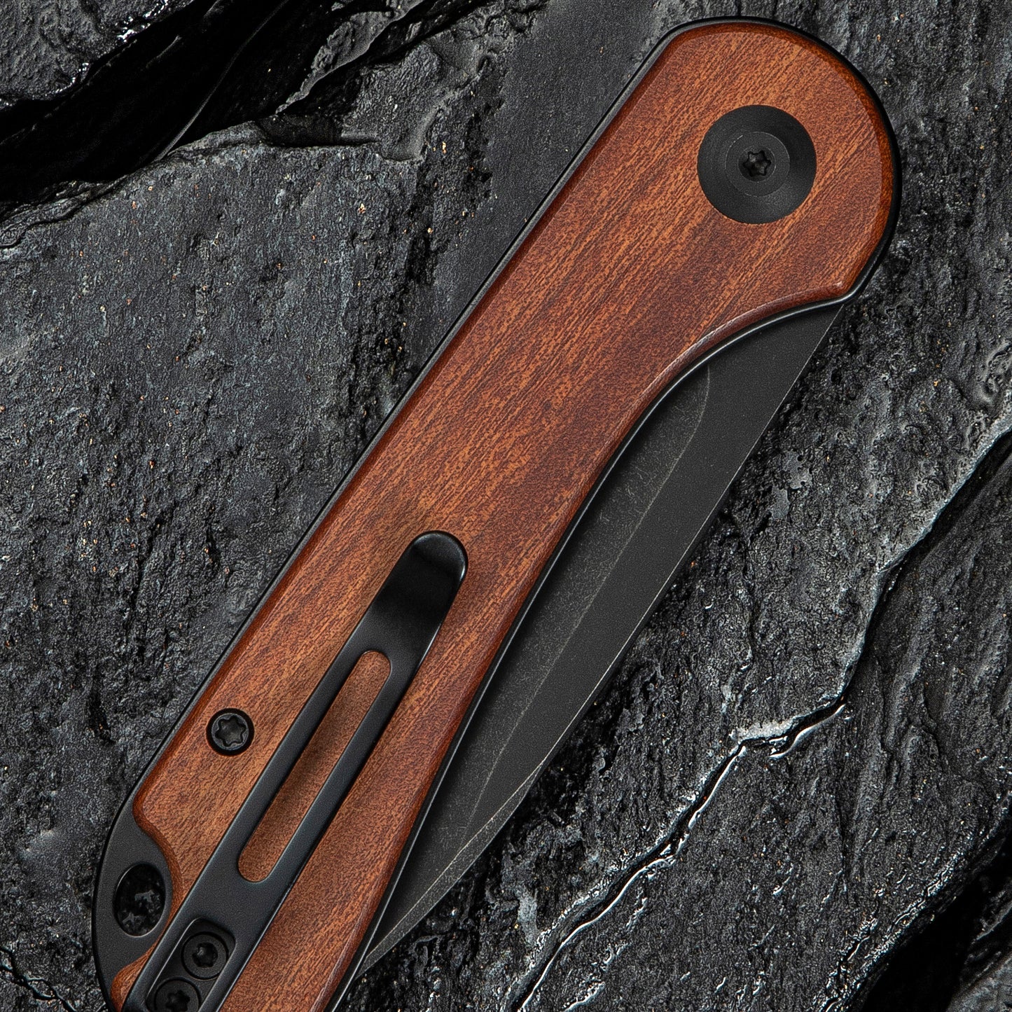 Civivi Elementum Slip Joint, Guibourtia Wood / Black Stonewashed
