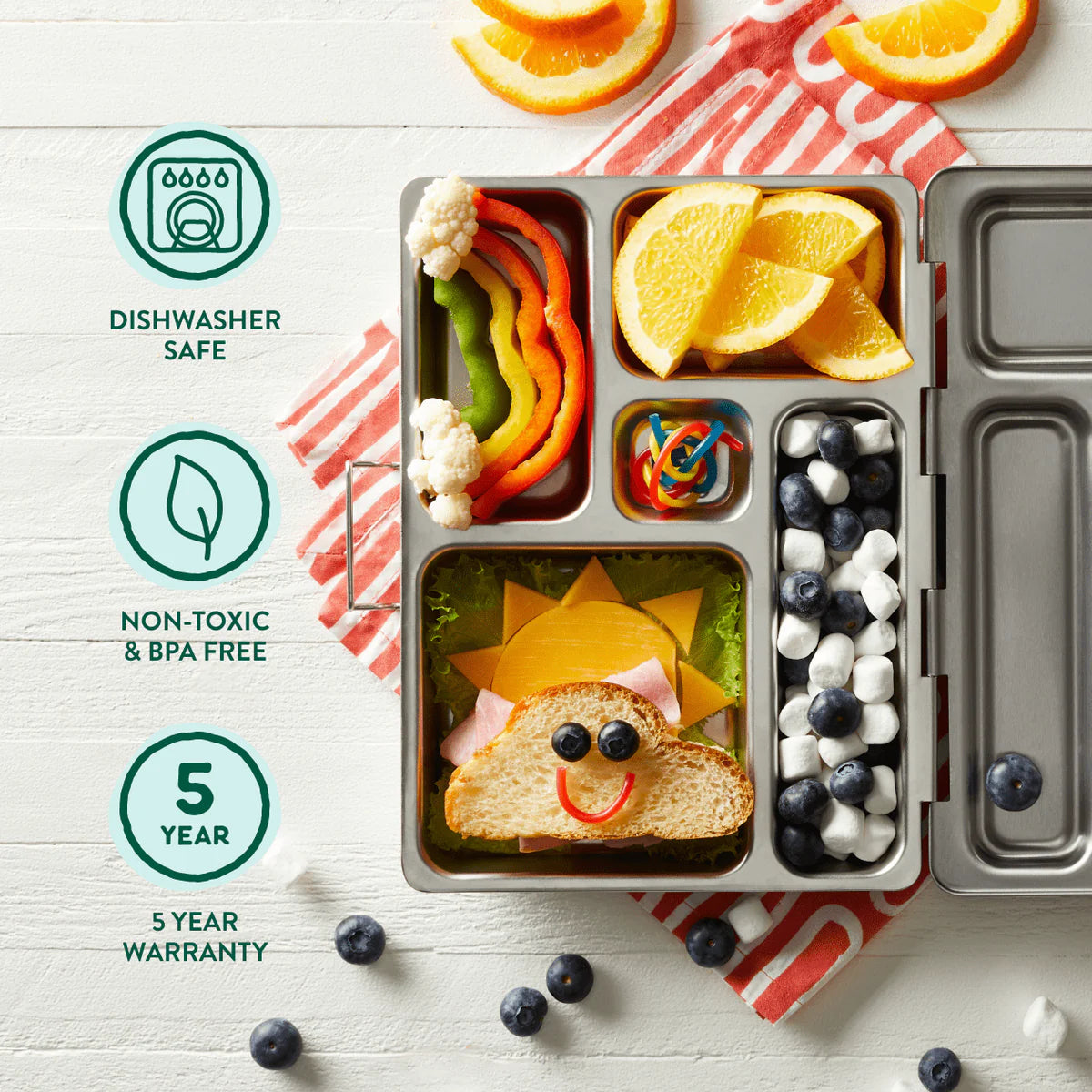 PlanetBox Rover Lunch Box, Stainless Steel