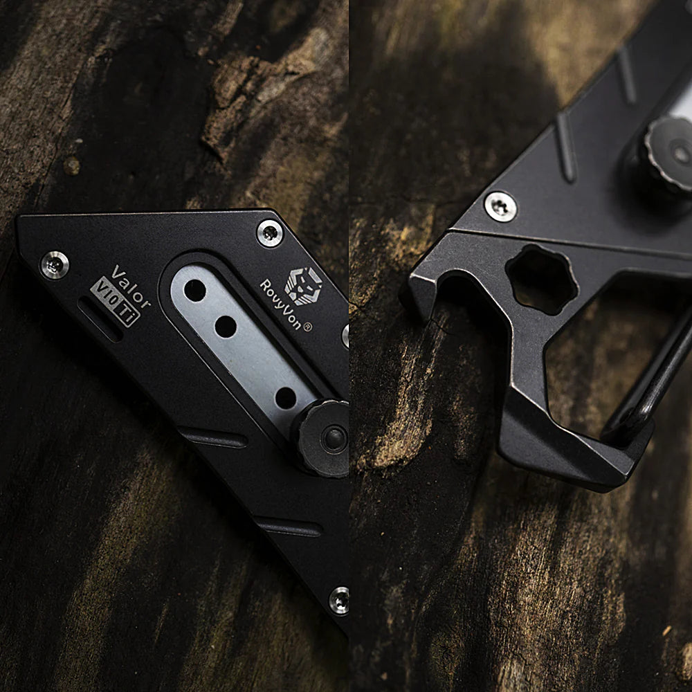 RovyVon Valor V10 Titanium Utility Tool, PVD Black