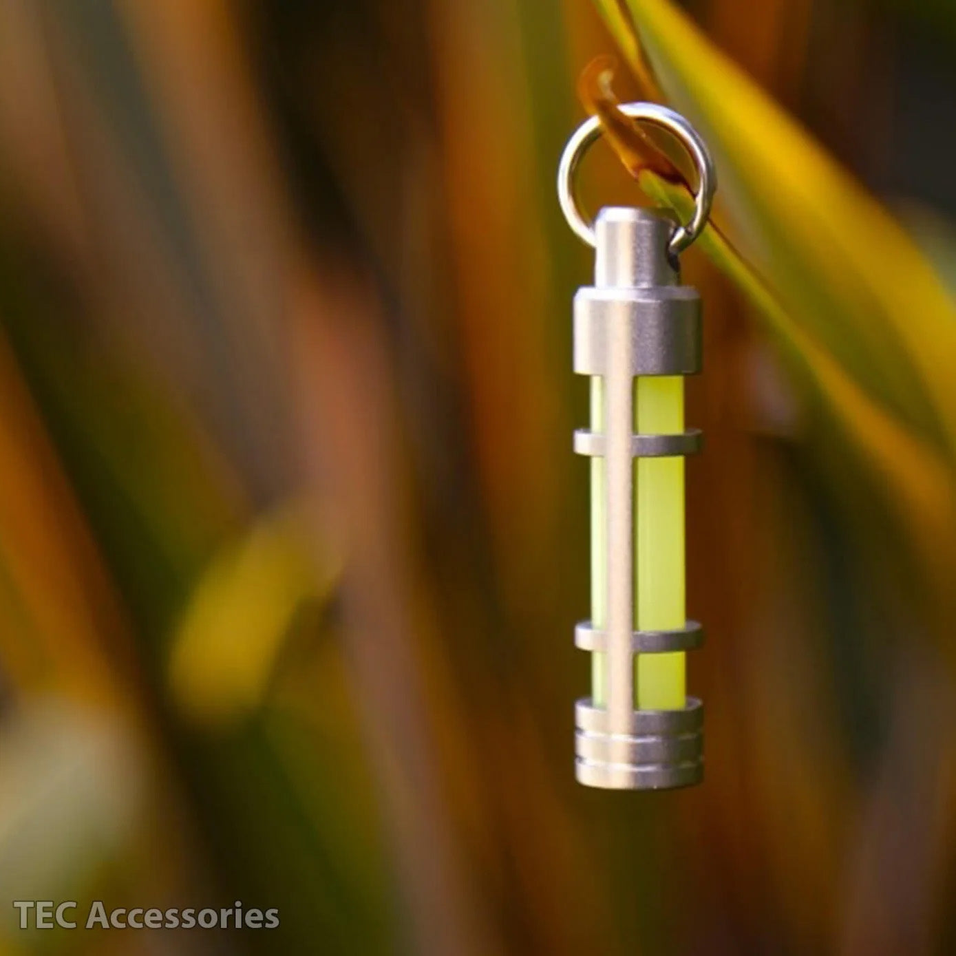 TEC-Accessoires TEC-S3 Stainless Steel Embrite™ Glow Fob, Bead Blasted Stainless Steel