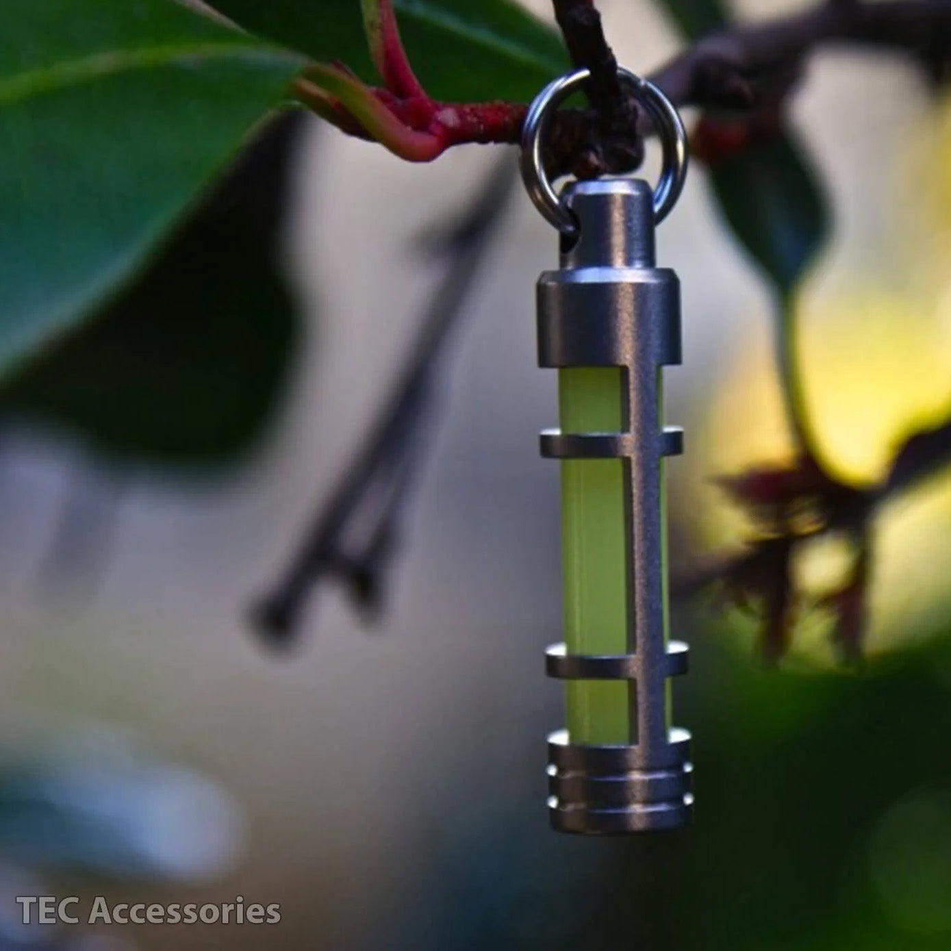 TEC-Accessoires TEC-S3 Stainless Steel Embrite™ Glow Fob, Bead Blasted Stainless Steel