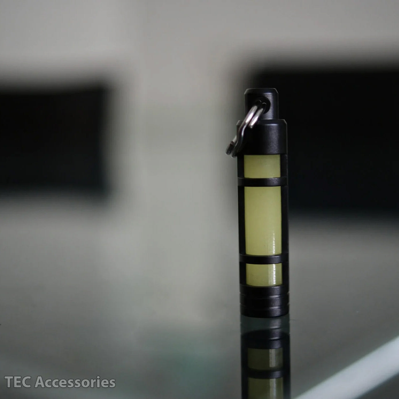 TEC-Accessoires TEC-S3 Stainless Steel Embrite™ Glow Fob, Black Diamond Carbon