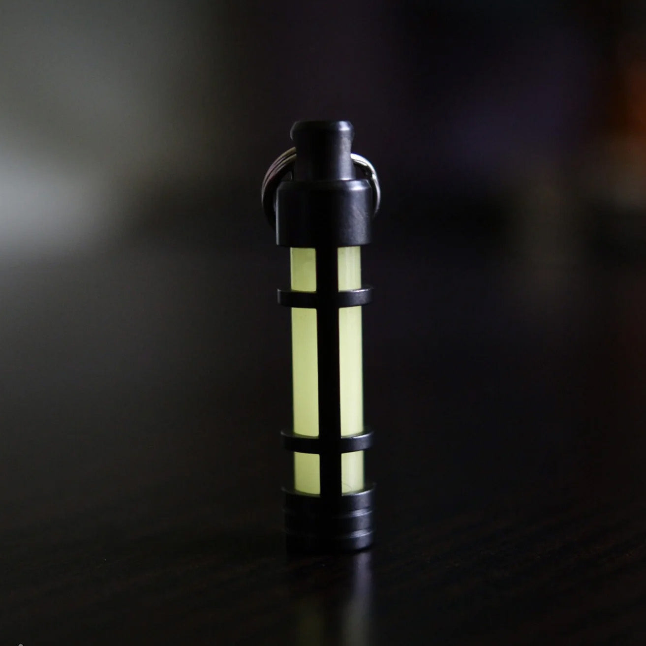 TEC-Accessoires TEC-S3 Stainless Steel Embrite™ Glow Fob, Black Diamond Carbon