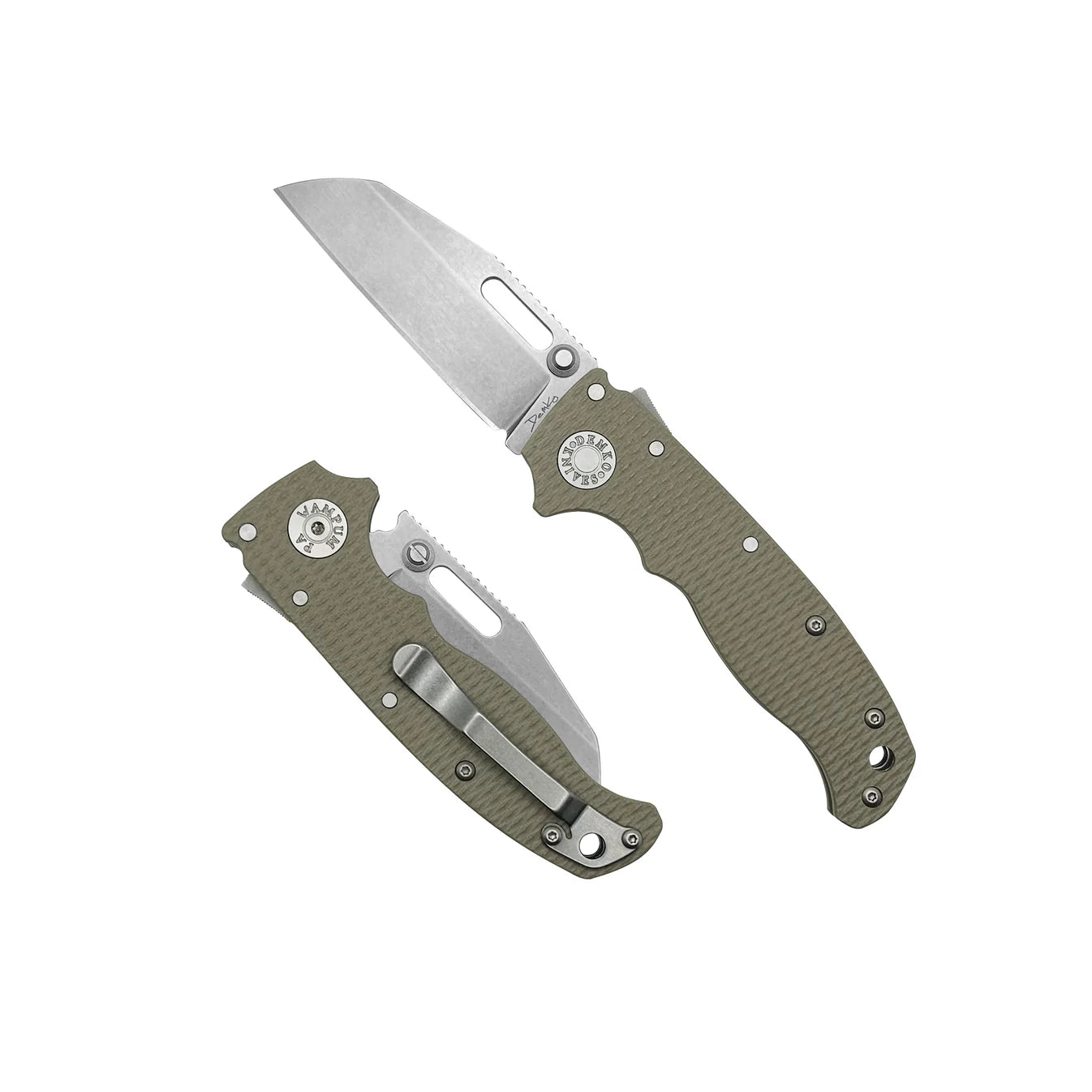Demko Knives AD20.5 - 3V - Coyote Tan G10, Shark Foot
