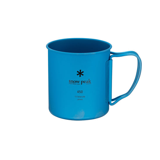 Snow Peak Ti-Single Anodized Cup 450 ml, Blue