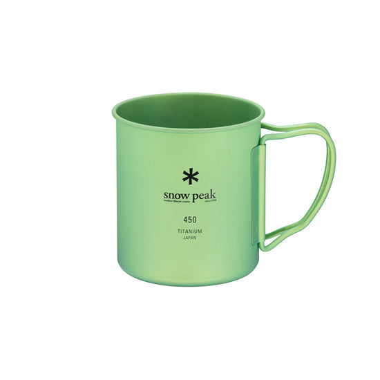 Snow Peak Ti-Single Anodized Cup 450 ml, Green