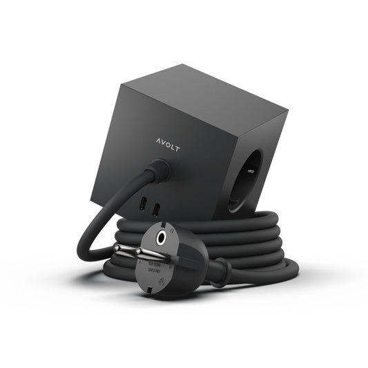Avolt Square 1 Skjøteledning USB-C 1.8M (30W), Stockholm Black