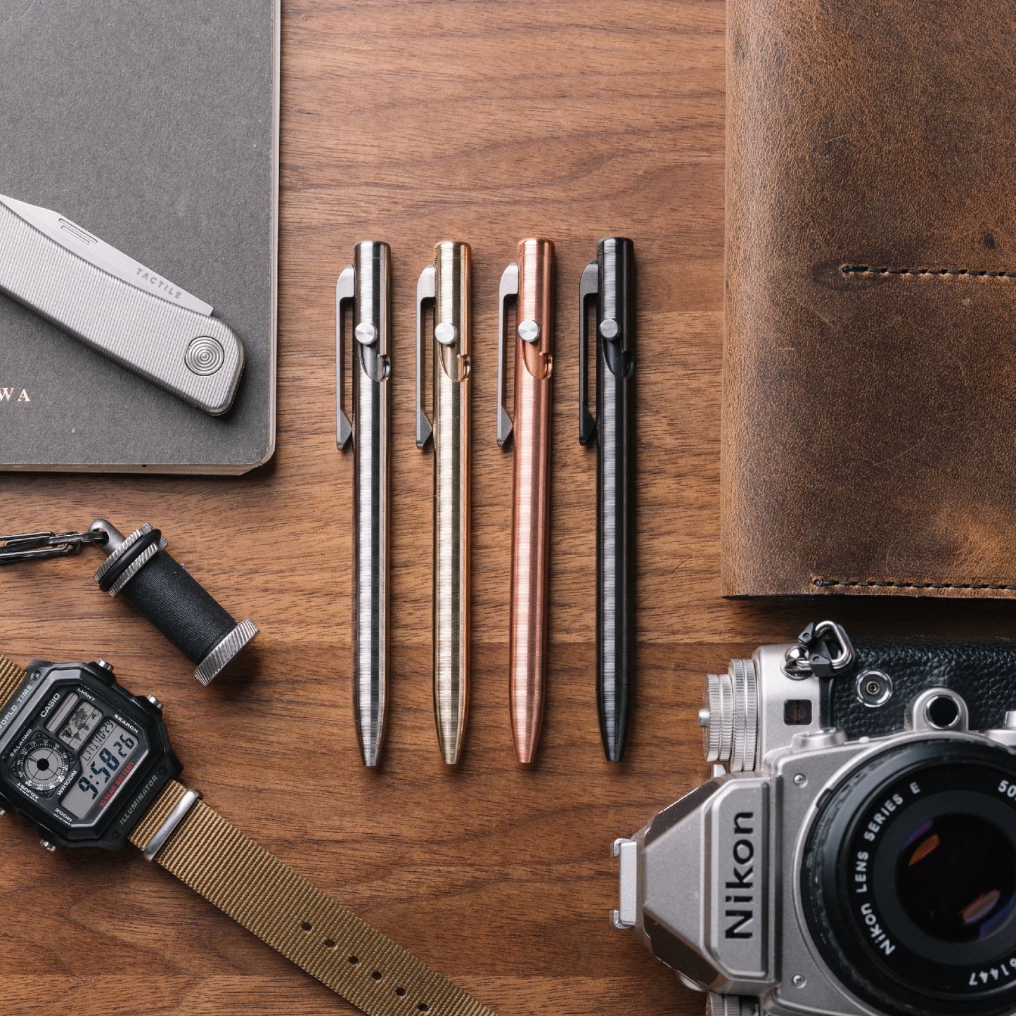 Tactile Turn Slim Bolt Action Pen, Titanium