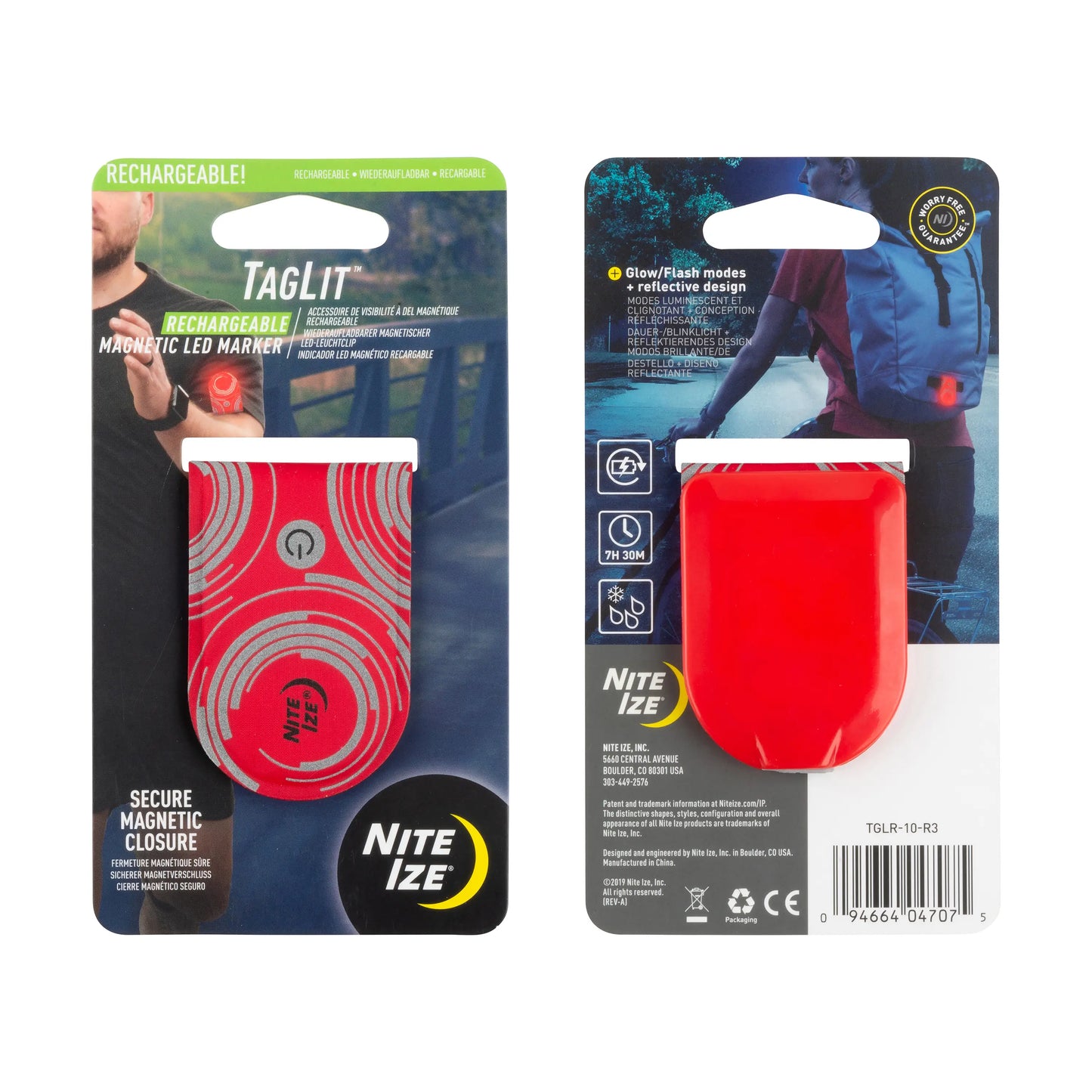 Nite Ize TagLit™ Rechargeable Magnetic LED Marker, Red