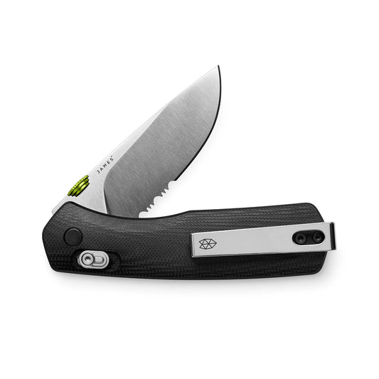 The James Brand The Carter G10 Serrated, Black/Stainelss