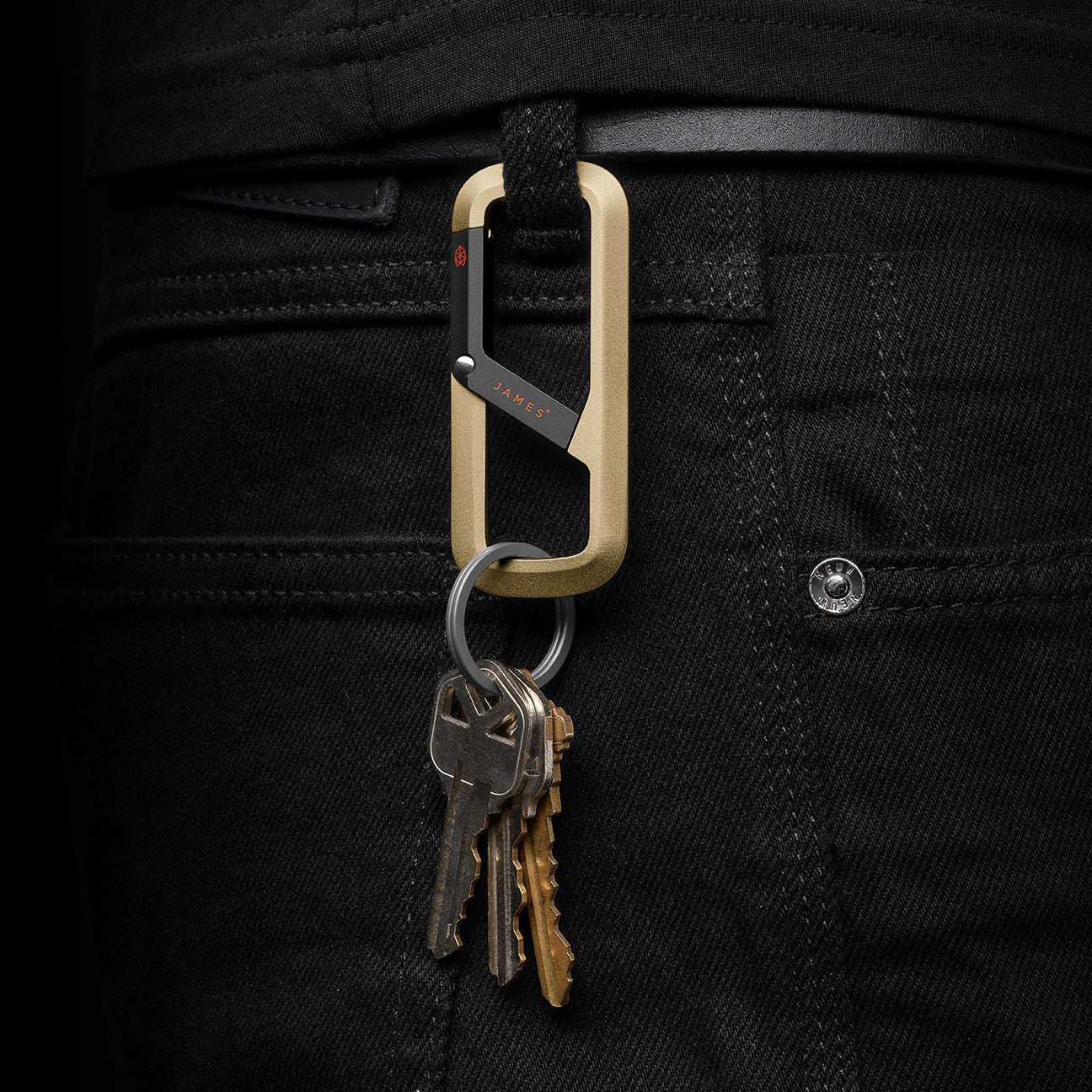 The James Brand The Madison, Gold/Black