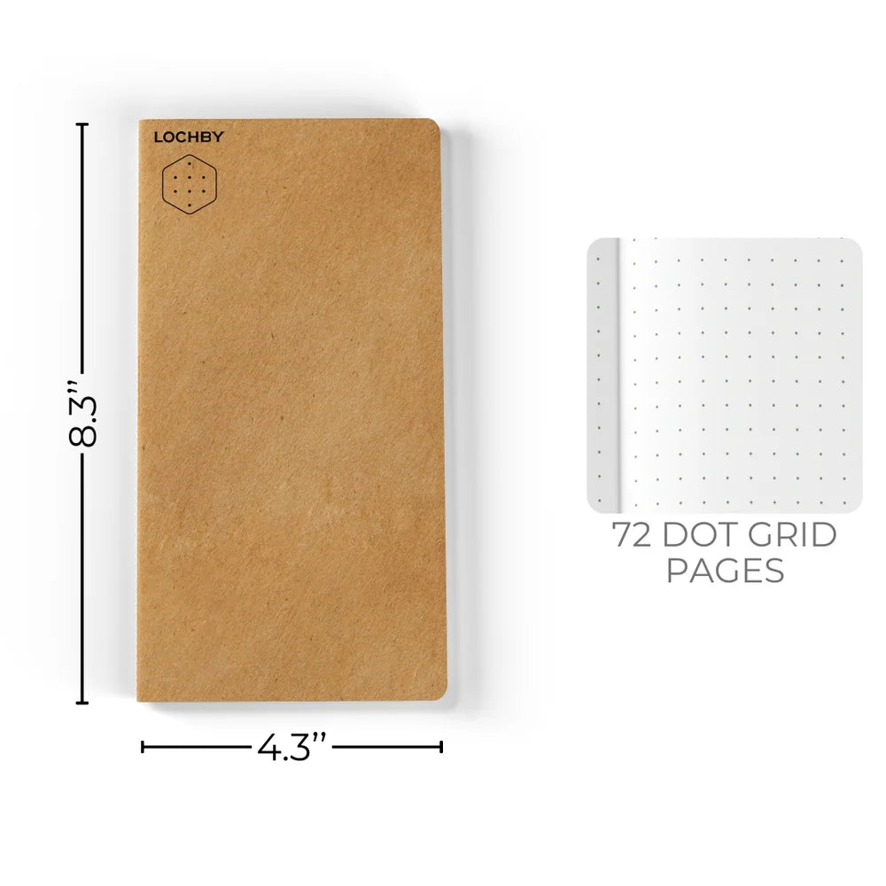 Lochby Voyager Journal Tomoe River Notebooks TN, Dot Grid