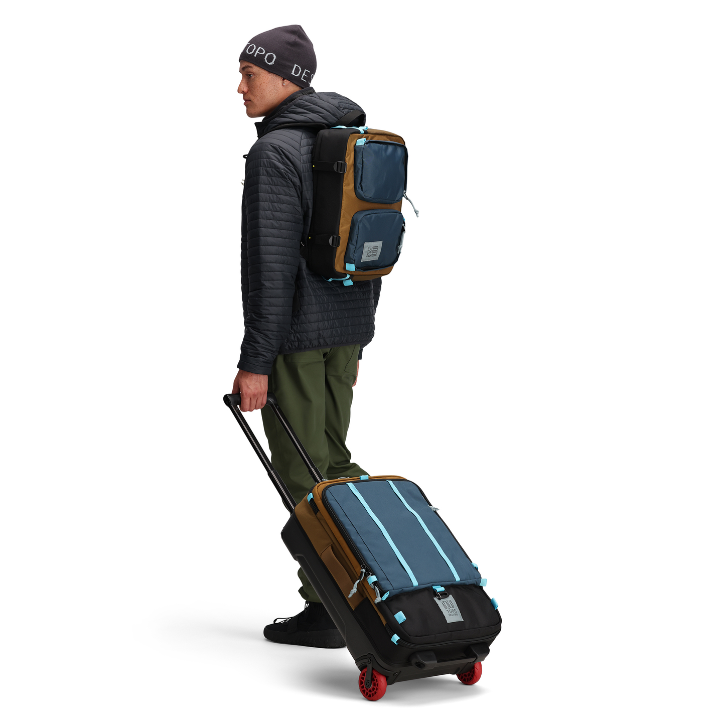 Topo Designs Global Travel Bag Roller 44L, Navy/Sahara