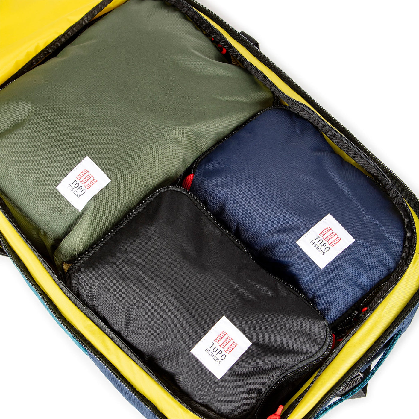 Topo Designs Global Travel Bag 40L, Dark Denim / Burgundy