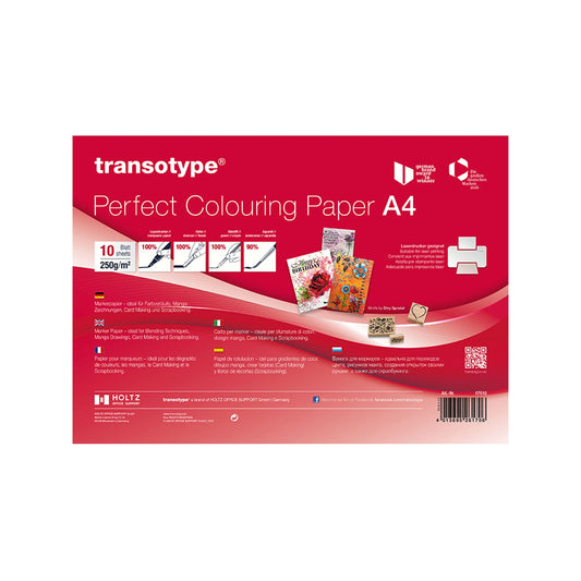 Transotype Perfect Colouring Paper 250g A4 (10 ark)