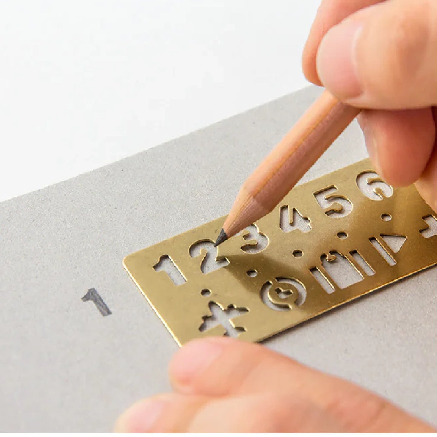 Traveler's Company Bookmark Number, Brass