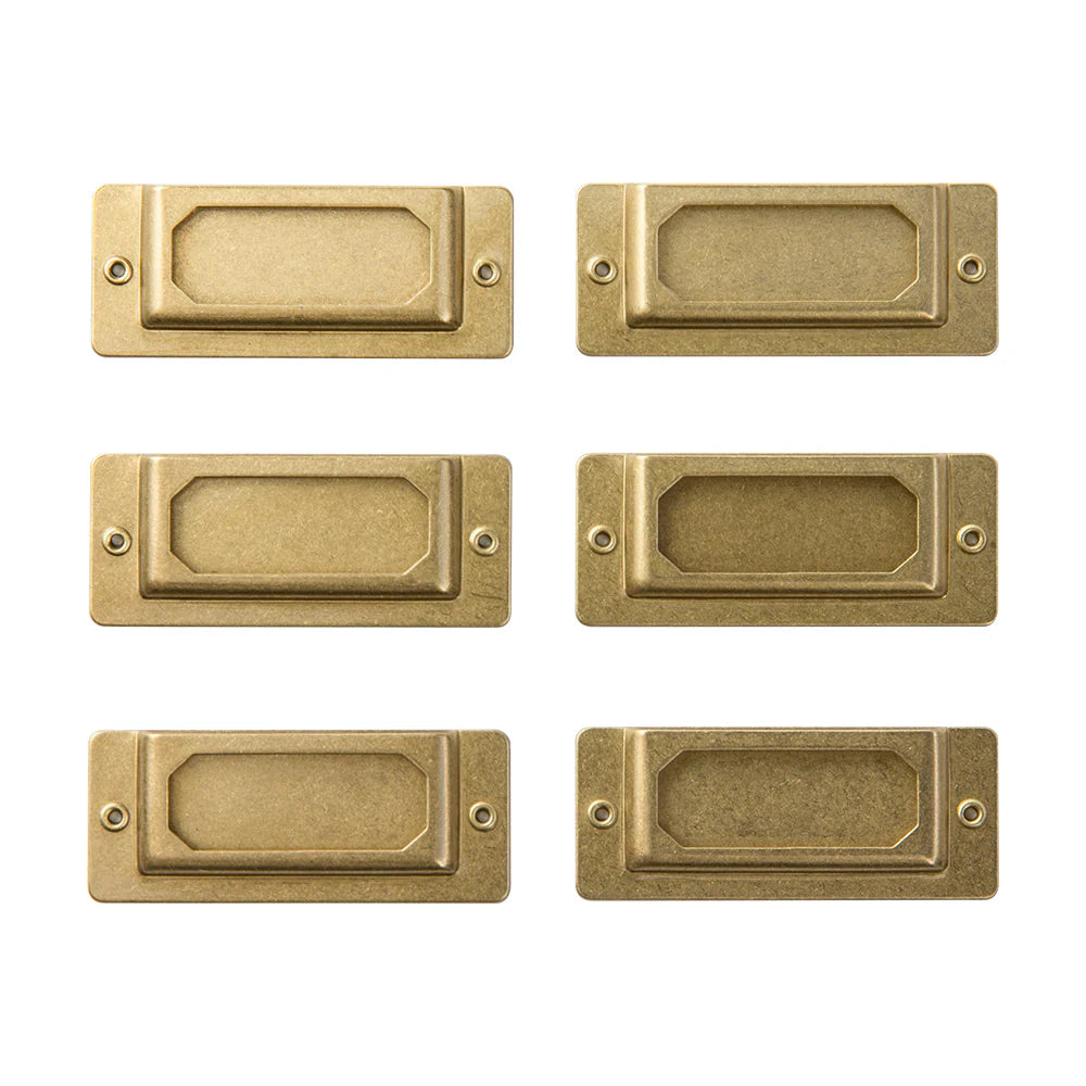 Traveler's Company Label Plate, Brass