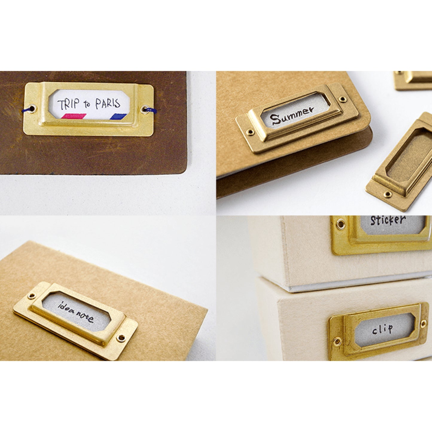 Traveler's Company Label Plate, Brass