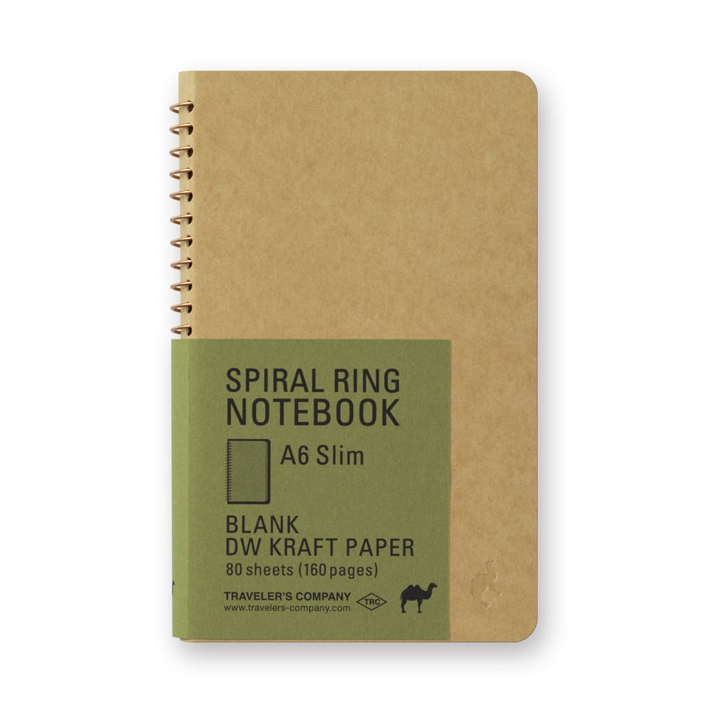 Traveler's Company Spiral Ring Notebook A6 Slim, DW Kraft
