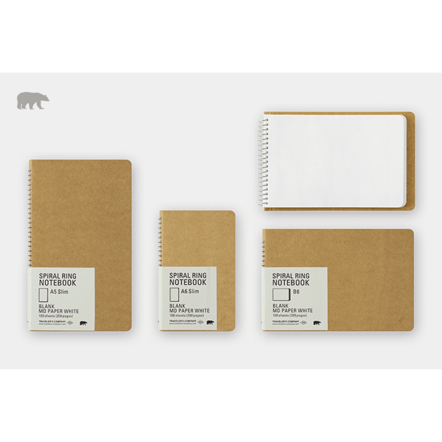 Traveler's Company Spiral Ring Notebook A6 Slim, DW Kraft