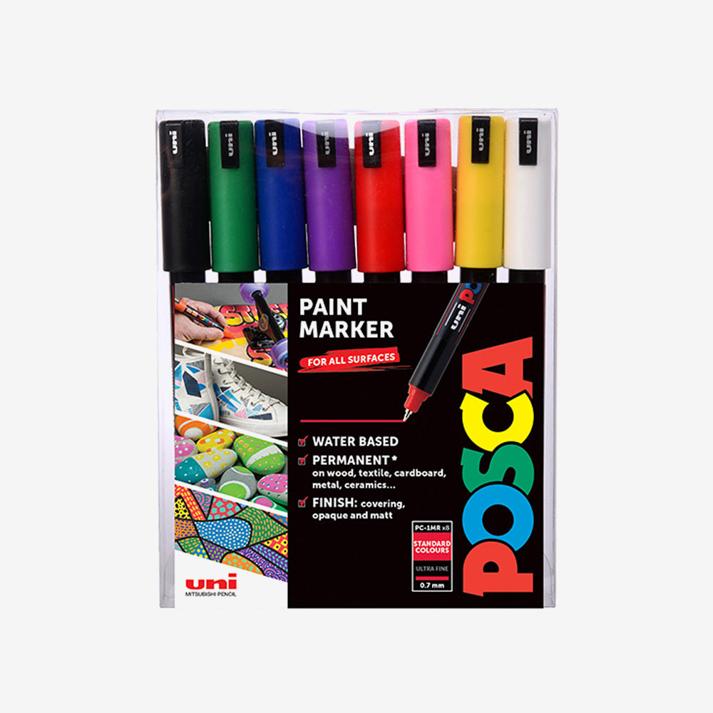 POSCA PC-1MR Ultra-fine, Standard 8-pakk
