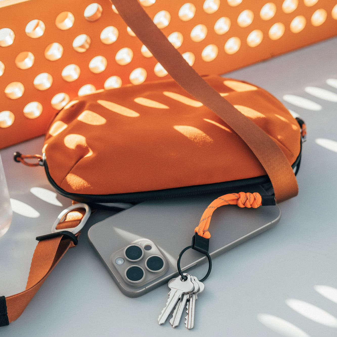 Orbitkey Urban Loop Keychain, Tangerine