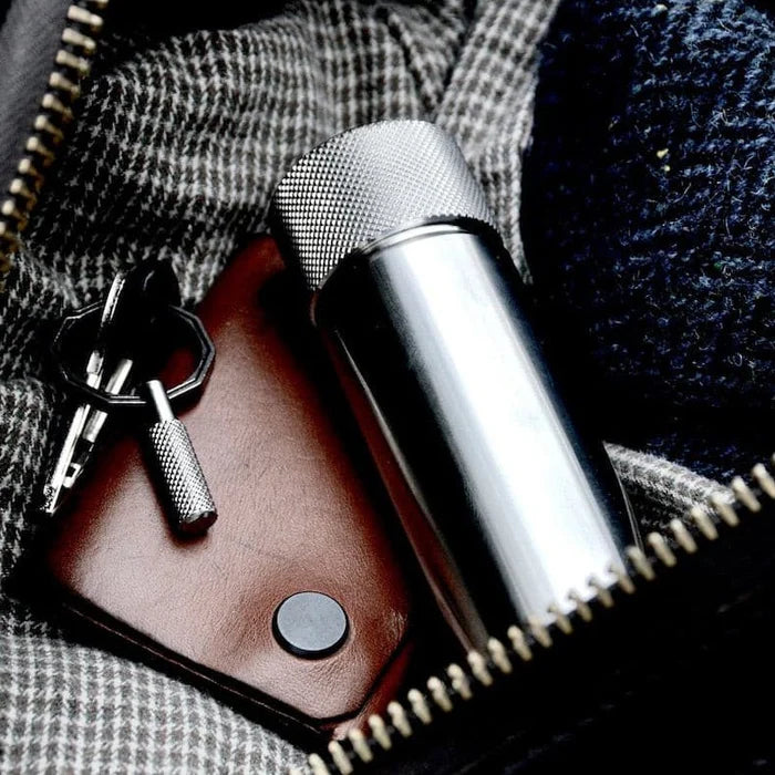 Wingback 100ml Hip Flask, Steel
