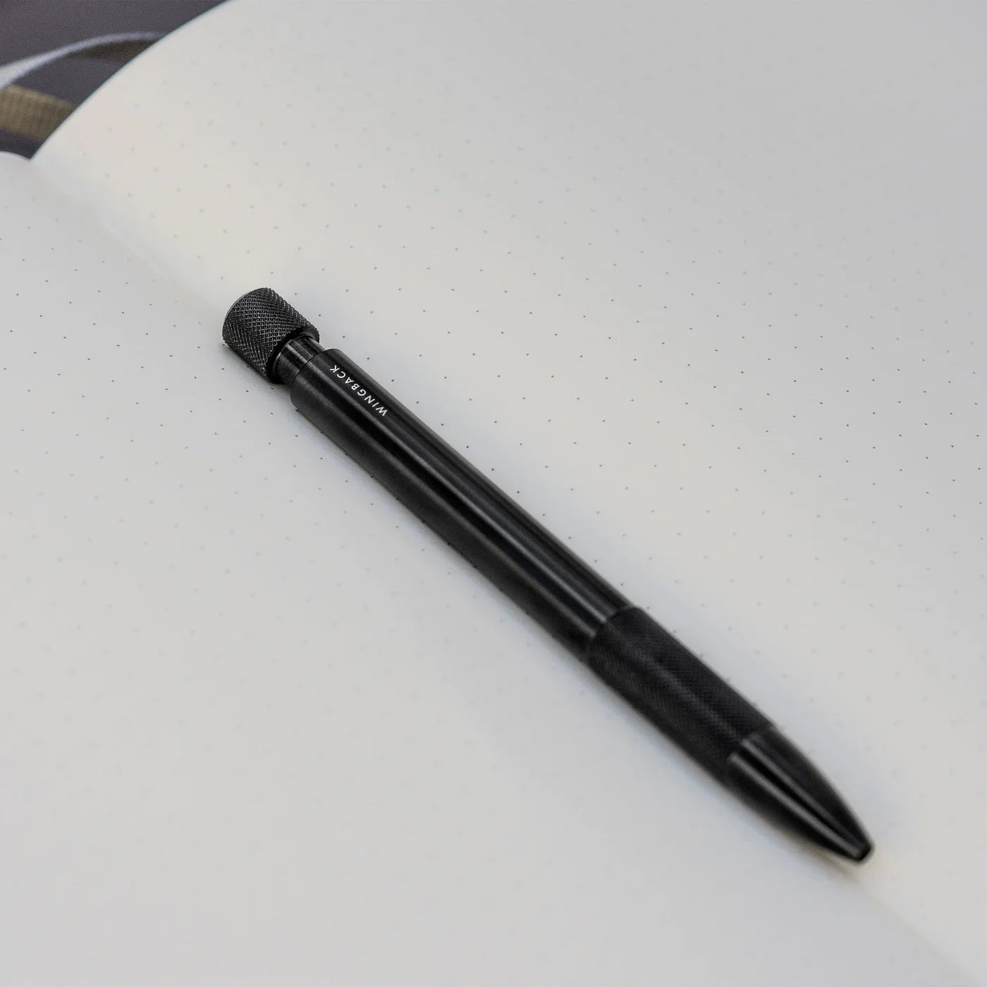 Wingback Mechanical Pen, Black Steel