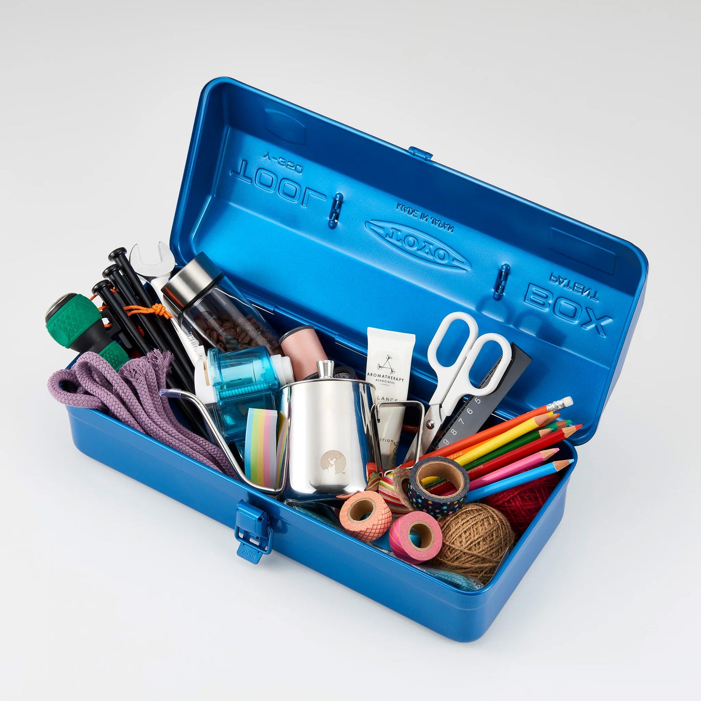 TOYO STEEL Camber-top Toolbox Y-350 BK, Black