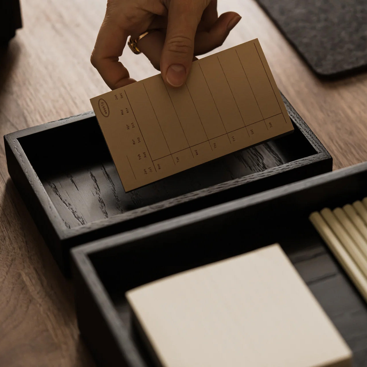 Oakywood Valet Tray Small, Black