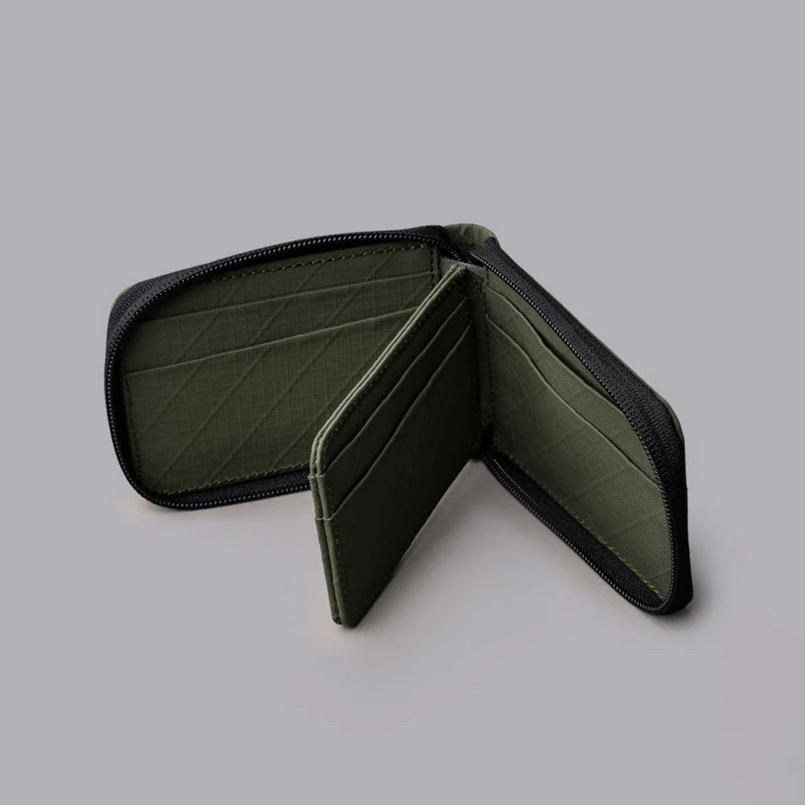 ALPAKA Zip ID Wallet Axogrid 210D, Green