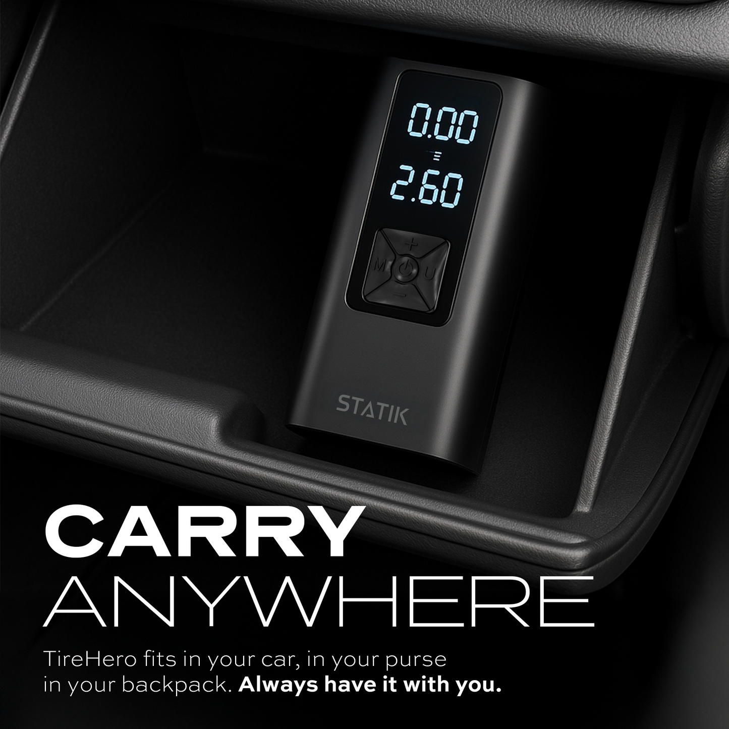 Statik® TireHero Wireless Air Pump, Black