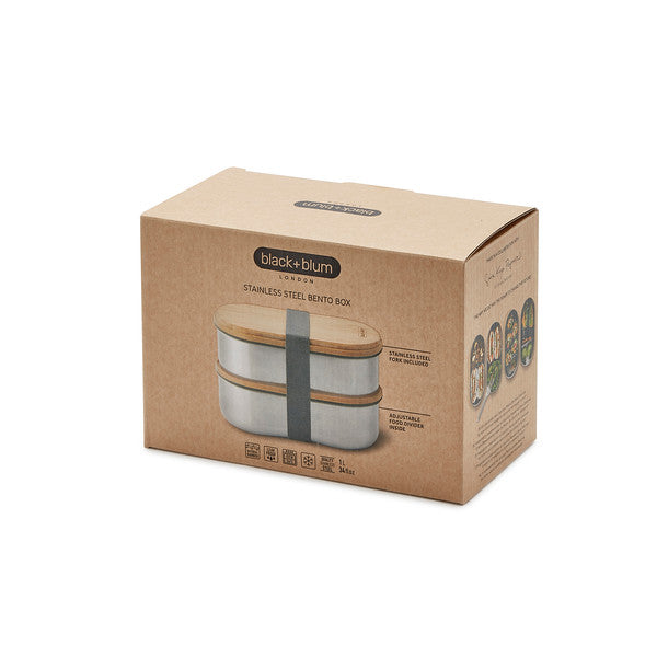 Black + Blum Stainless Steel Double Bento Box