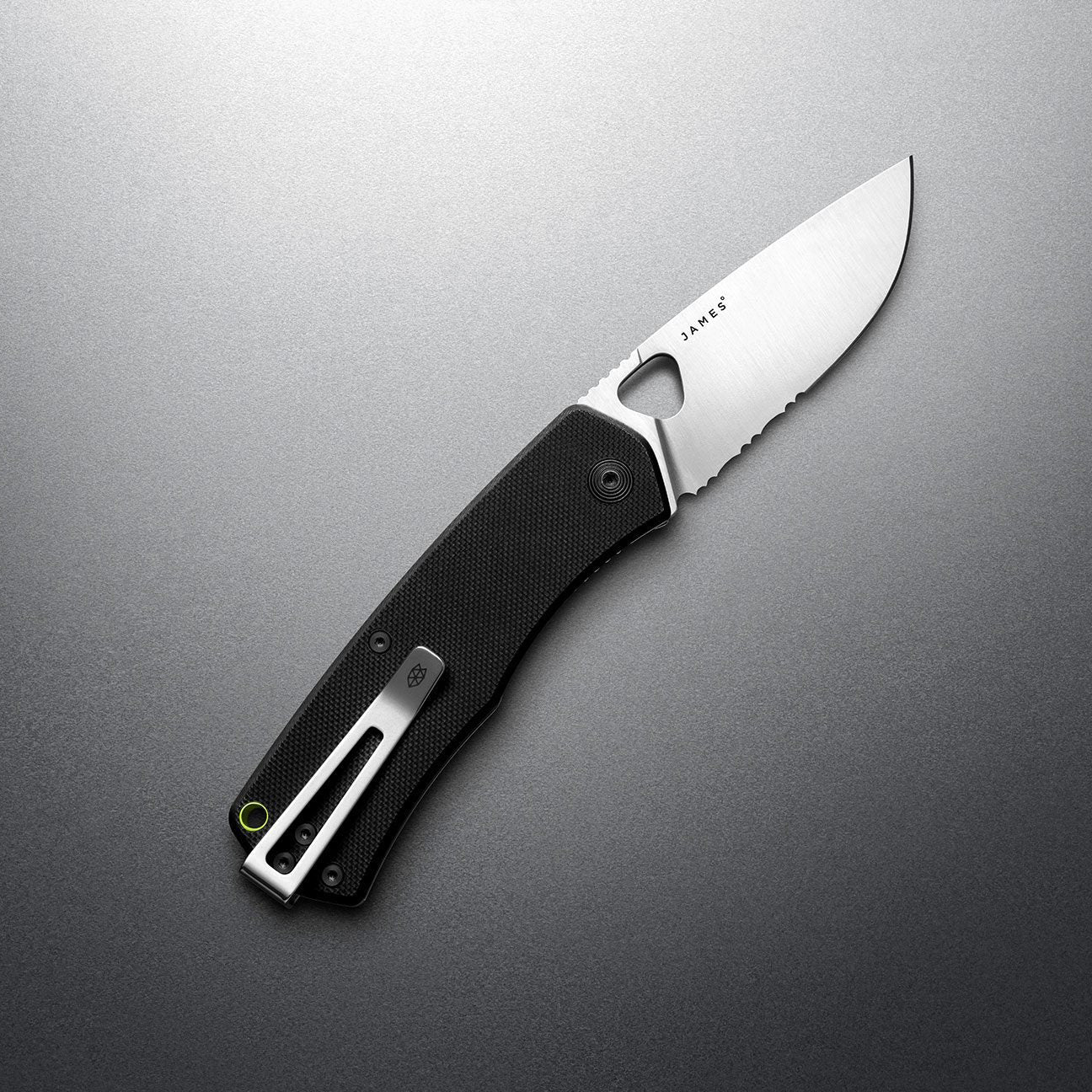 The James Brand The Folsom G10 Serrated, Black/Stainless