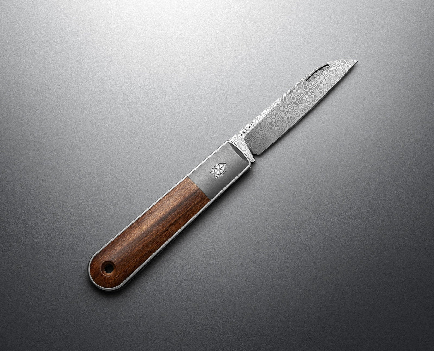 The James Brand The Wayland Straight, Rosewood / Damasteel