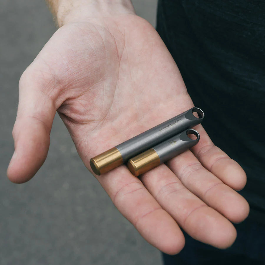 Aerocrafted Fairing Keychain Stash Titanium/Bronze, Large