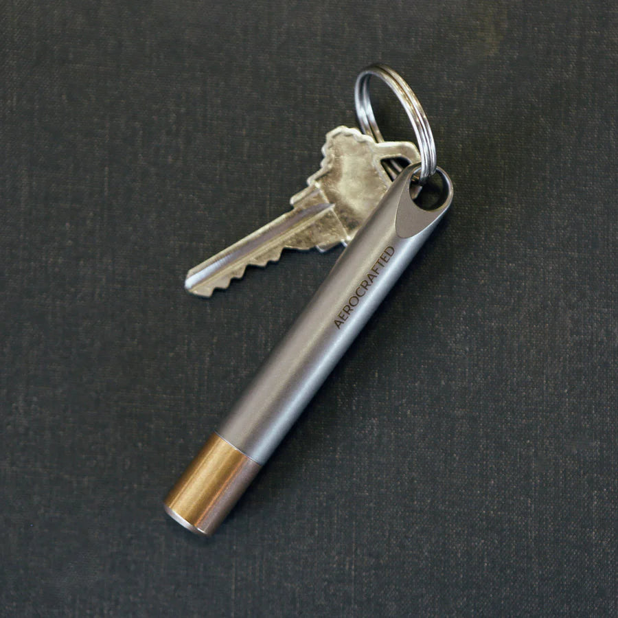 Aerocrafted Fairing Keychain Stash Titanium/Bronze, Large