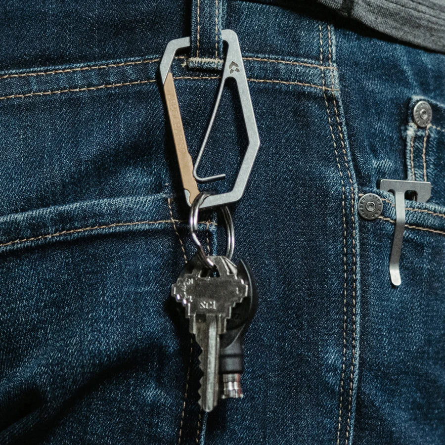 Aerocrafted Uplock Key Carabiner Titanium/Bronze, Large