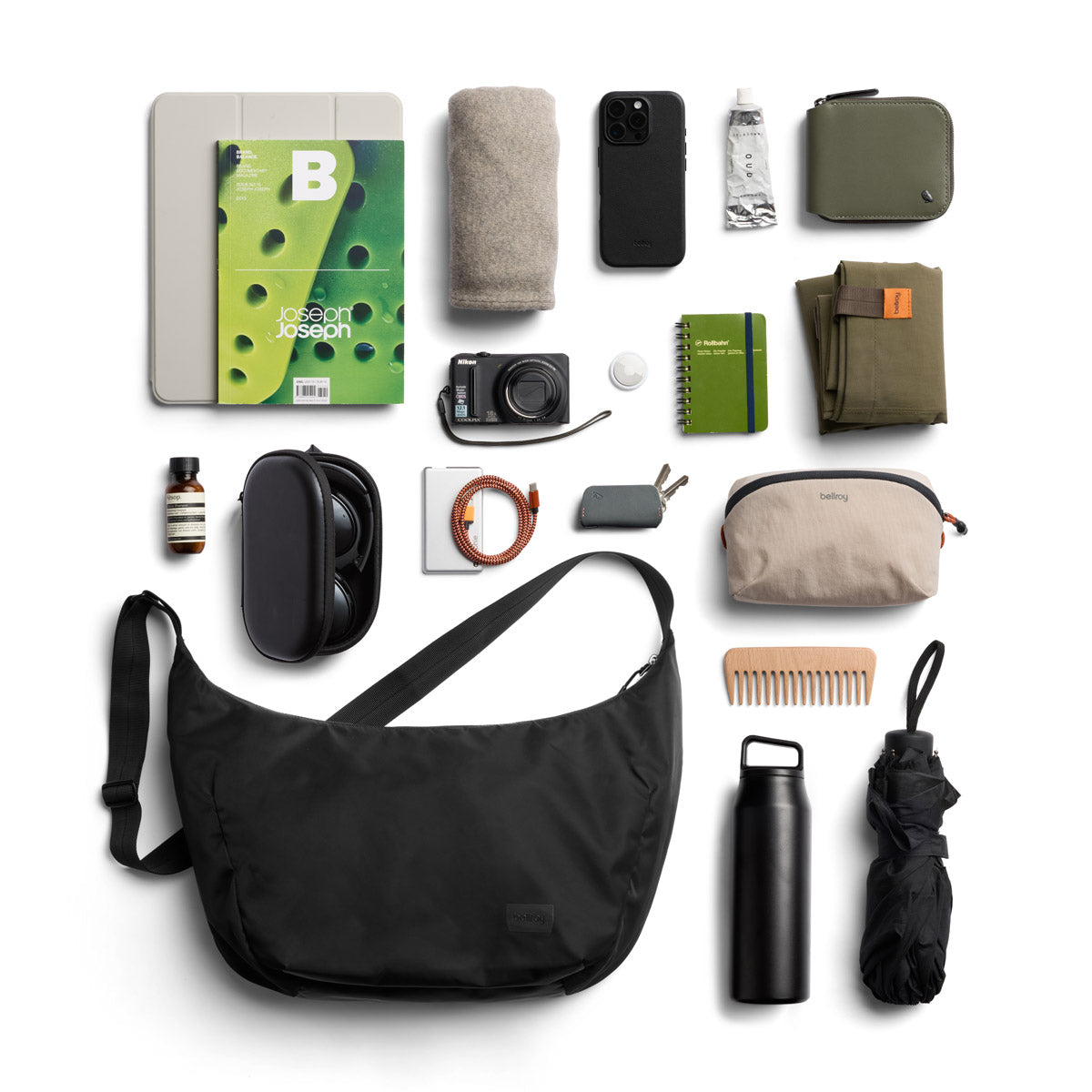 Bellroy Laneway Crescent Bag 12L, Ink