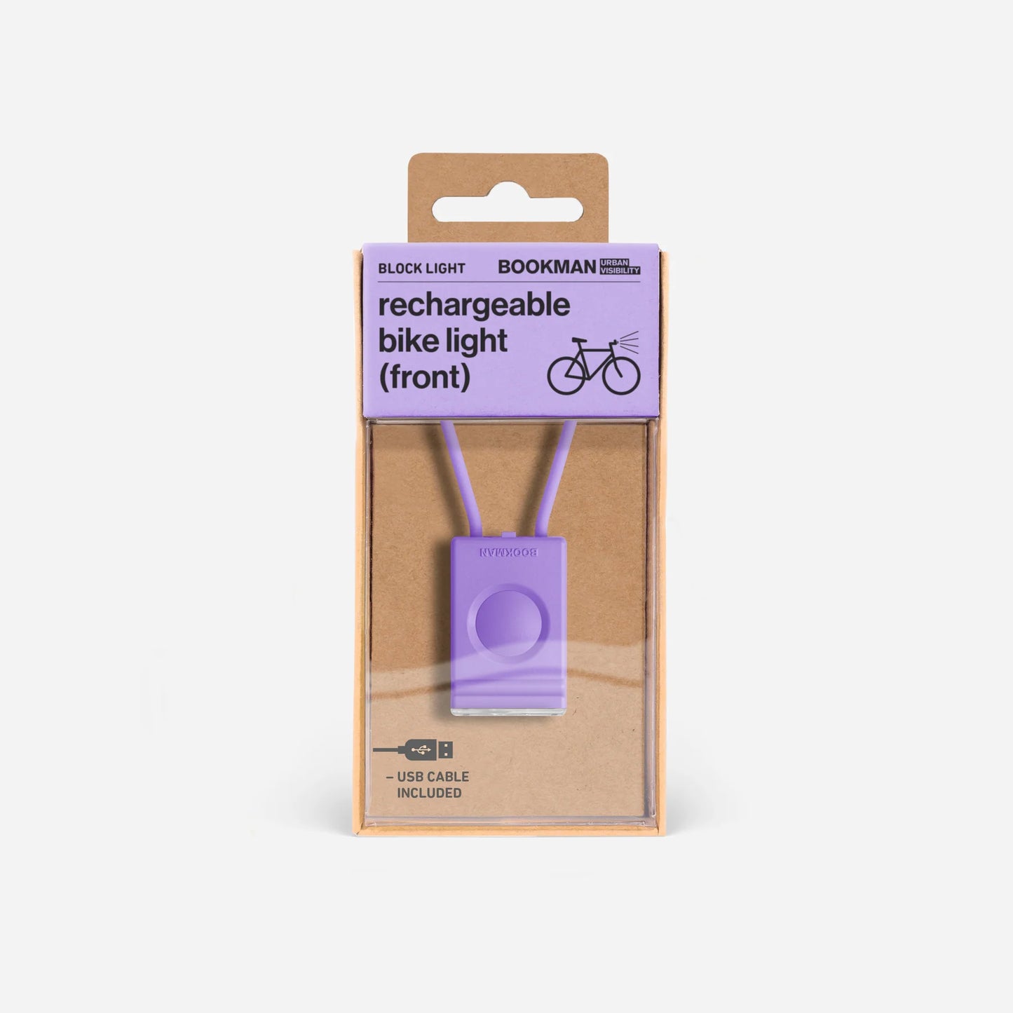 Bookman Urban Visibility Reflective Block Light Front, Lavender