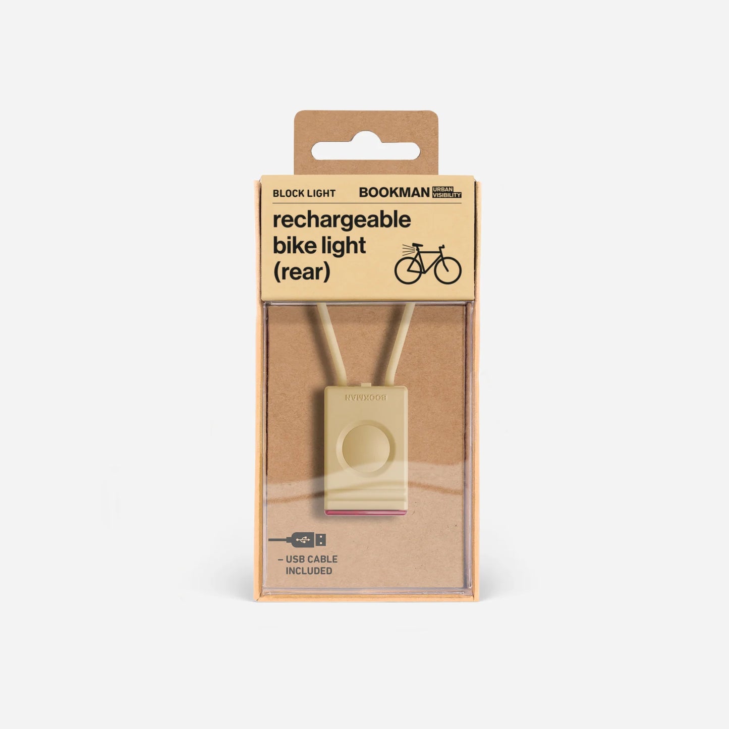 Bookman Urban Visibility Block Light Rear, Beige