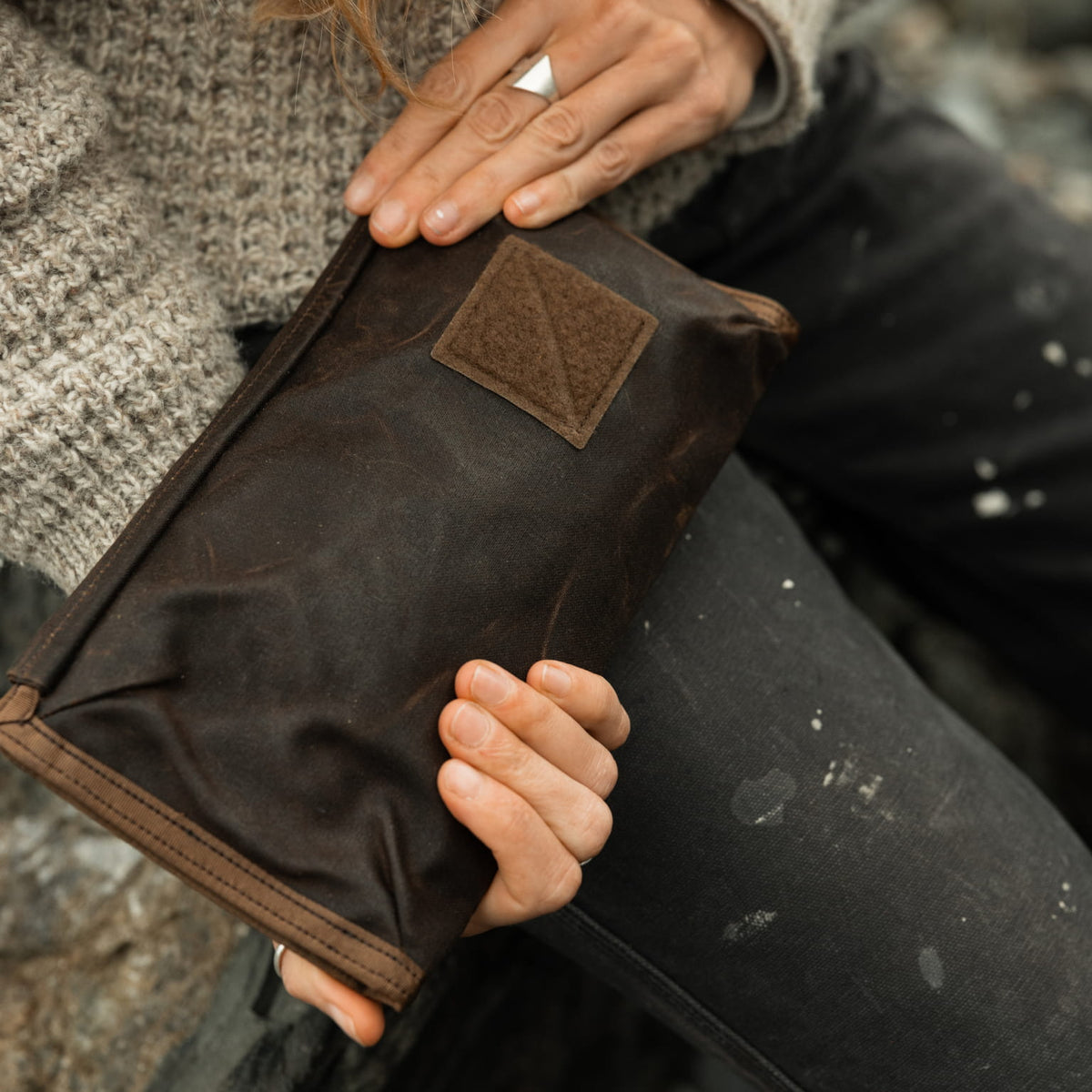 EVERGOODS Civic Access Pouch 1L, Waxed Tan, bilde 12