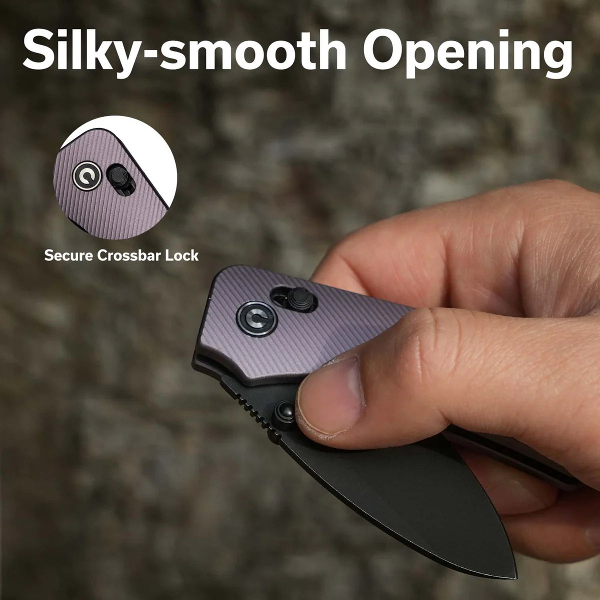 Civivi Baby Banter 2, Purple Aluminum/Black Stonewashed