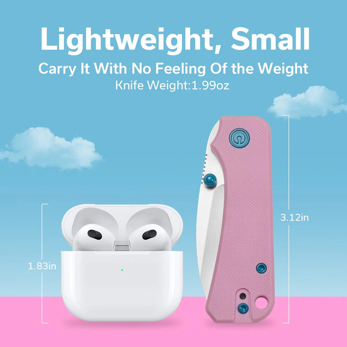 Civivi Baby Banter G10, Powder Pink