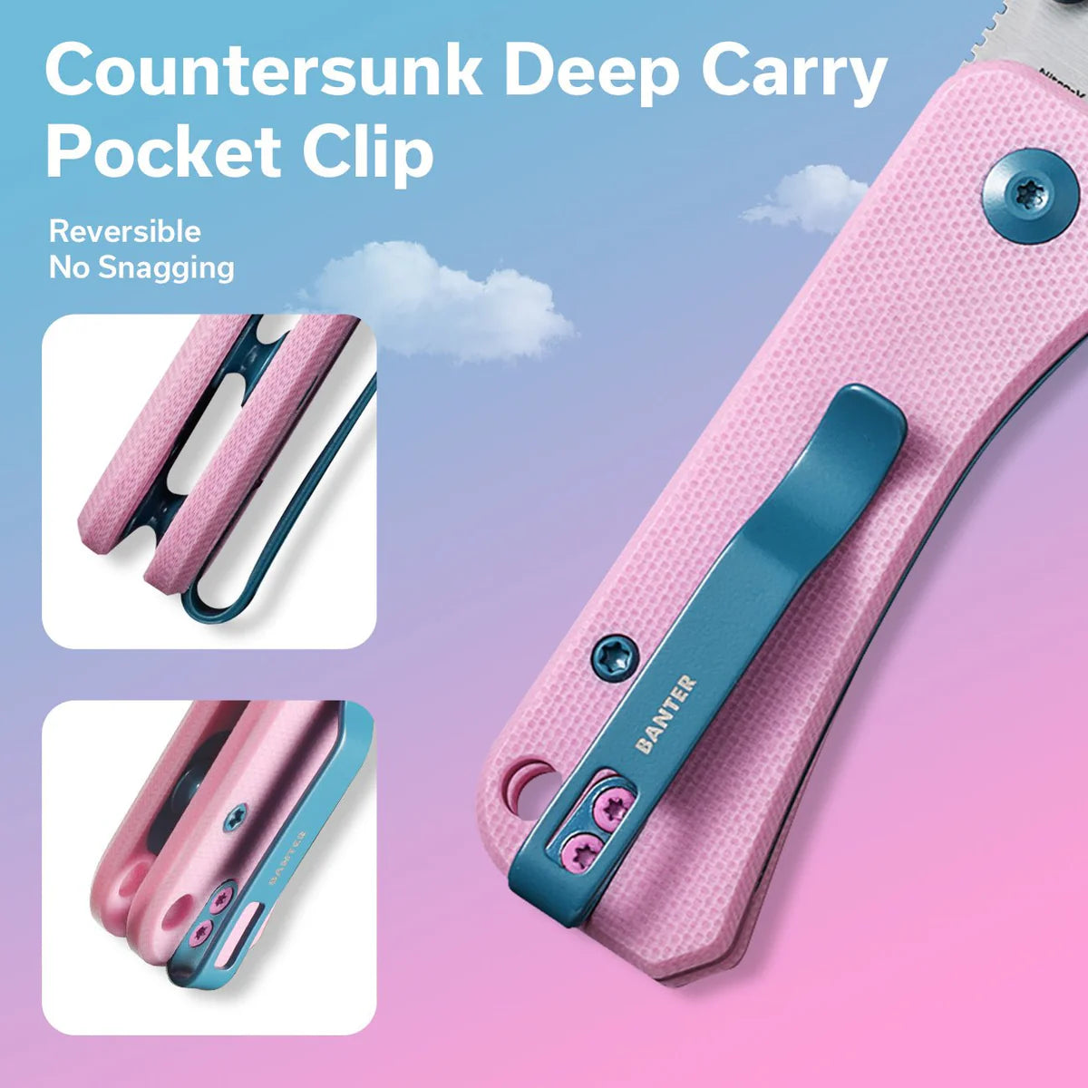 Civivi Baby Banter G10, Powder Pink