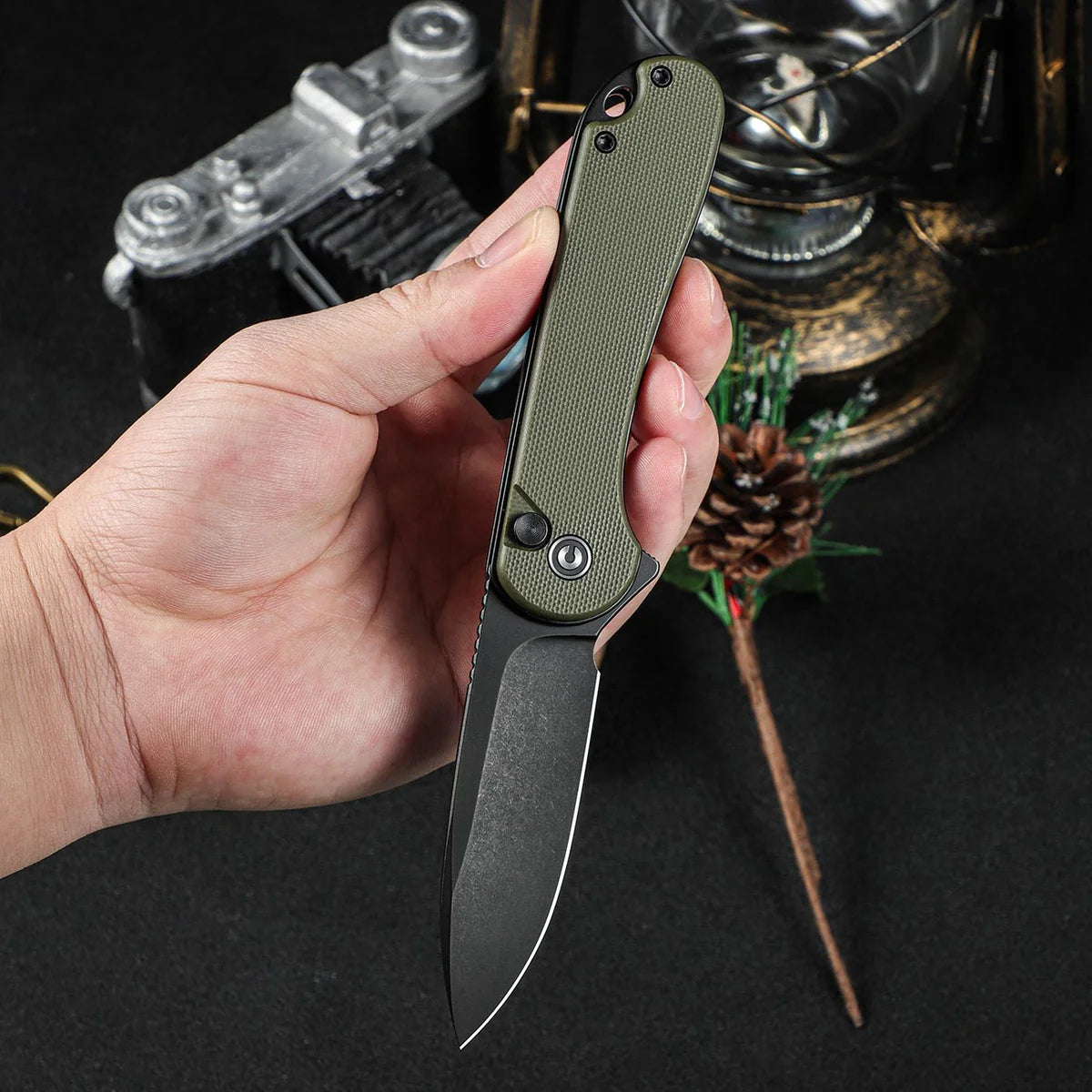 Civivi Button Lock Elementum II, OD Green