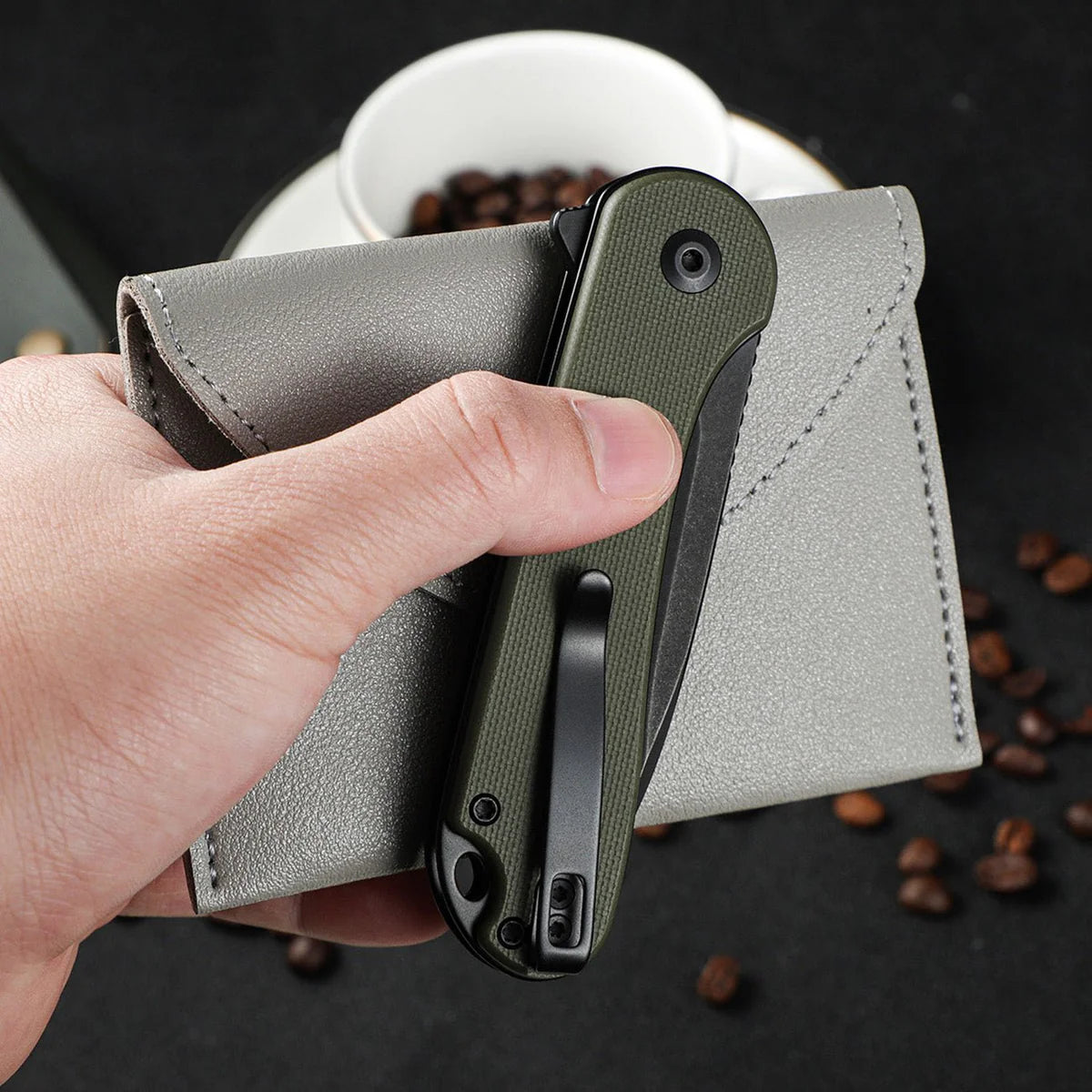 Civivi Button Lock Elementum II, OD Green