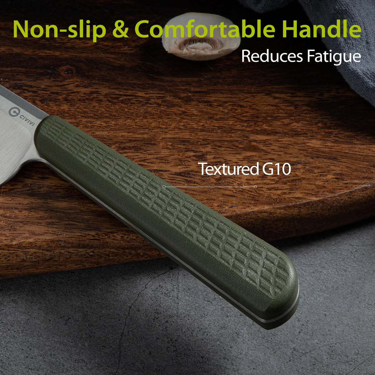 Civivi Cibus, Milled OD Green G10 / Satin Finished