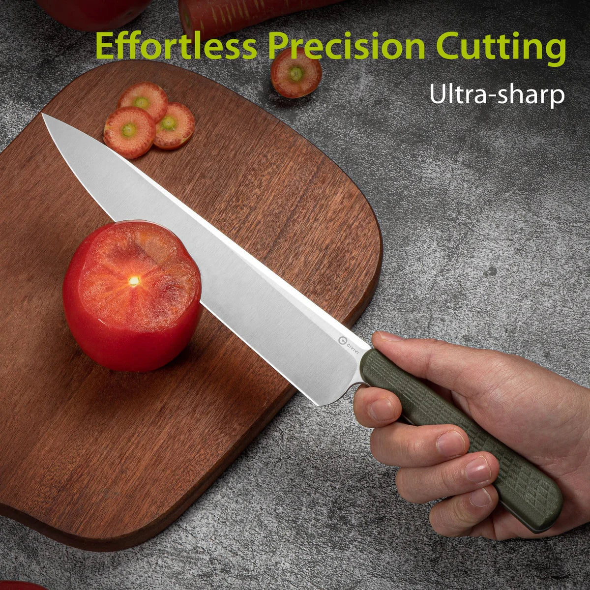 Civivi Cibus, Milled OD Green G10 / Satin Finished