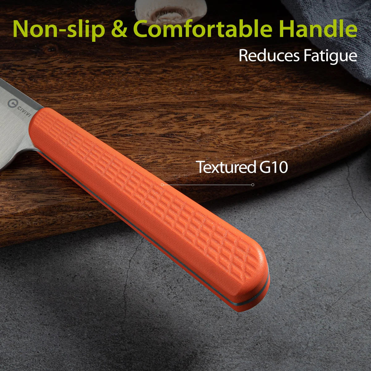 Civivi Cibus, Milled Orange G10 / Satin Finished